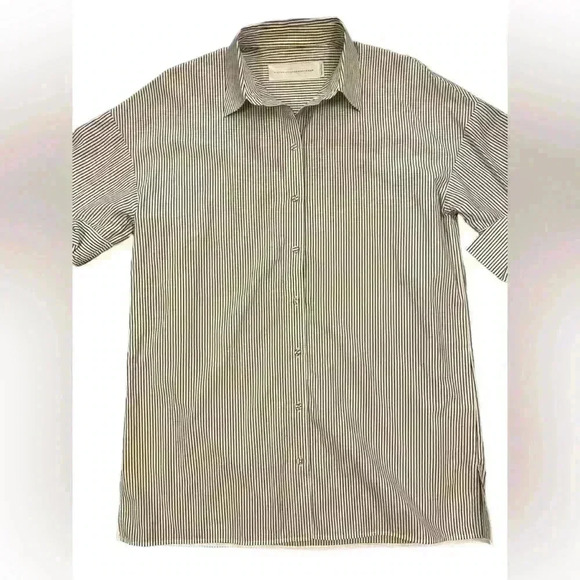 VICTORIA VICTORIA BECKHAM Bow Sleeve ButtonDown Shirt Dress Size 10 - Picture 4 of 11